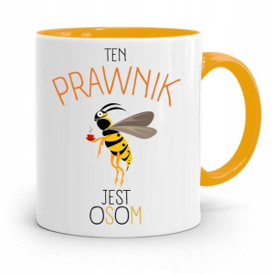 Kubek Żółty Prawnika Mecenasa Który Jest Osom