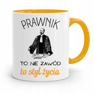 Kubek Żółty Prawnika To Nie Zawód To Styl Życia