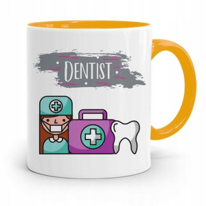 Kubek Żółty Prezent Dentysty Stomatologa Dentist