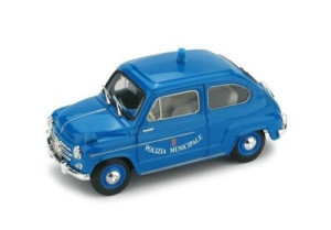 Brumm Fiat 600D Polizia, 1960, niebieski