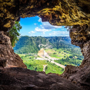FOTOTAPETA jaskinia, widok, dziura, krajobraz
