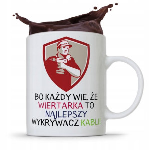 Kubek Budowlańca Majstra Wiertarka Wykrywacz Kabli