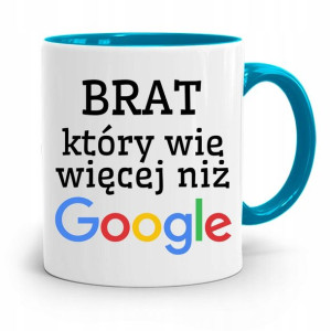 Kubek Błękitny Brat Który Wie Więcej Niz Google