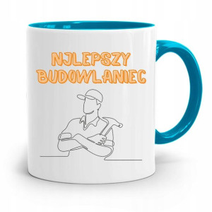 Kubek Błękitny Budowlańca Lepszy Budowlaniec