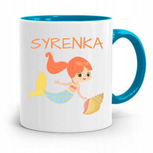 Kubek Błękitny Dla Dzieci Córki Syrenka +imię