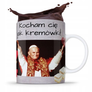 Kubek Fullprint Prezent Papież Jak Paweł Ii Papaj