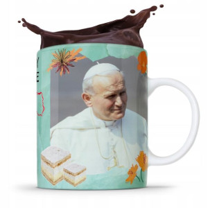 Kubek Fullprint Prezent Papież Jak Paweł Ii Papaj