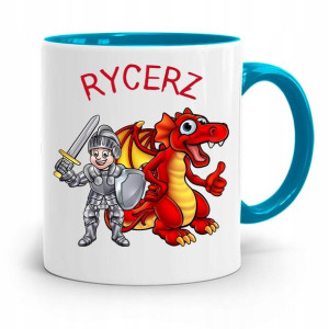 Kubek Błękitny Dla Dzieci Syna Rycerz +imię