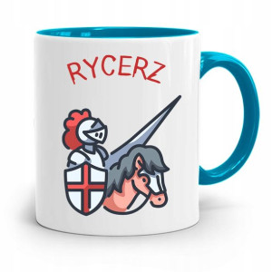 Kubek Błękitny Dla Dzieci Syna Rycerz +imię