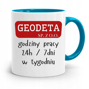 Kubek Błękitny Dla Geodety Godziny Pracy Prezent