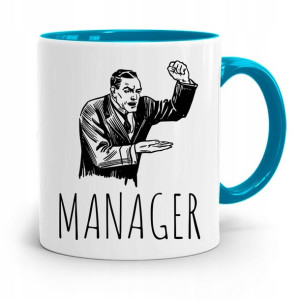 Kubek Błękitny Dla Kierownika Manager Prezent