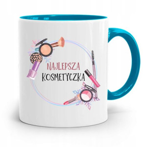 Kubek Błękitny Dla Kosmetyczki Najlepsza Prezent