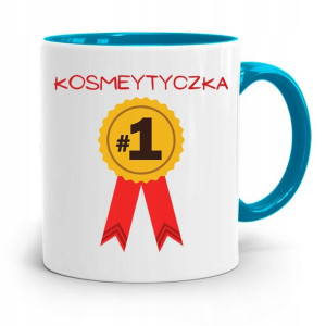 Kubek Błękitny Dla Kosmetyczki Numer Jeden Prezent