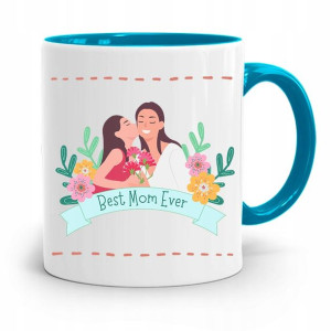 Kubek Błękitny Dla Mamy Best Mom Ever Prezent
