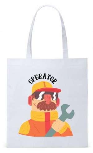 Torba Biała Eco Shopper Dla Operatora Prezent