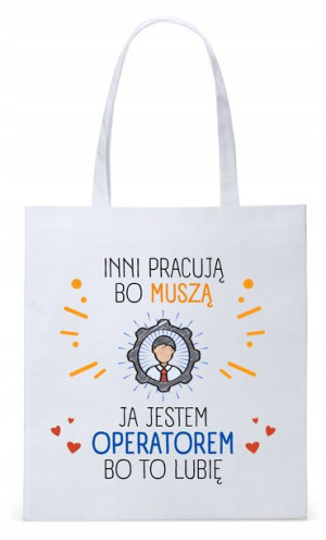 Torba Biała Eco Shopper Dla Operatora Prezent