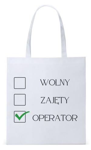 Torba Biała Eco Shopper Dla Operatora Prezent