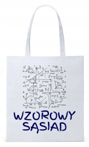 Torba Biała Eco Shopper Dla Sąsiada Sąsiadki