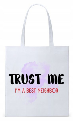 Torba Biała Eco Shopper Dla Sąsiada Sąsiadki