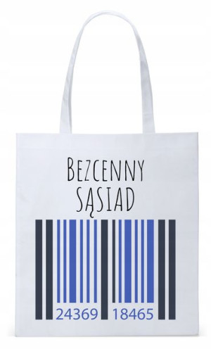 Torba Biała Eco Shopper Dla Sąsiada Sąsiadki