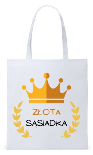 Torba Biała Eco Shopper Dla Sąsiada Sąsiadki