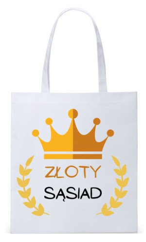 Torba Biała Eco Shopper Dla Sąsiada Sąsiadki