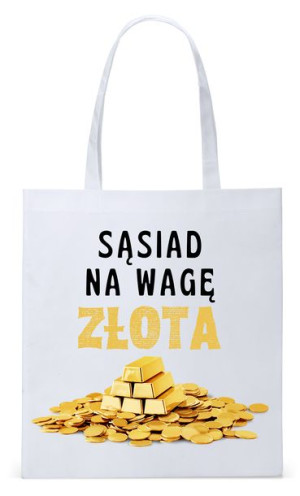 Torba Biała Eco Shopper Dla Sąsiada Sąsiadki