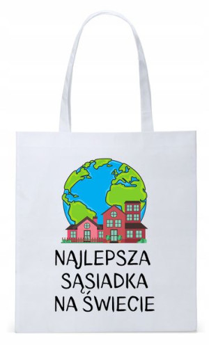 Torba Biała Eco Shopper Dla Sąsiada Sąsiadki