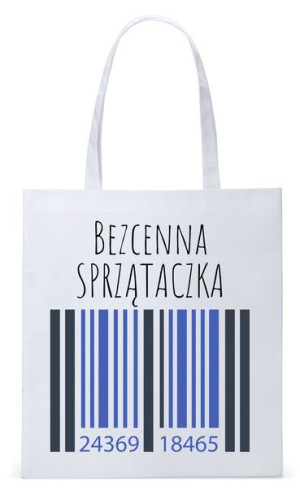 Torba Biała Eco Shopper Dla Sprzątaczki Prezent