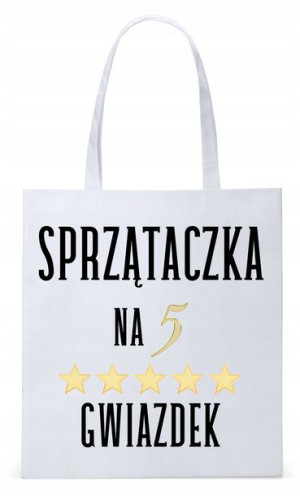 Torba Biała Eco Shopper Dla Sprzątaczki Prezent