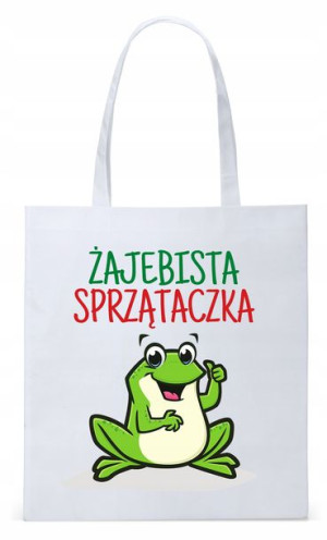 Torba Biała Eco Shopper Dla Sprzątaczki Prezent