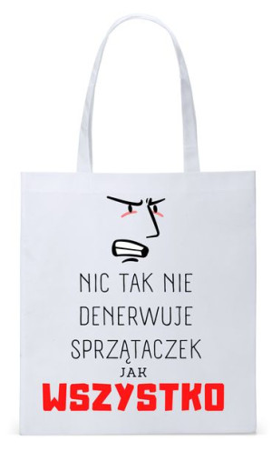 Torba Biała Eco Shopper Dla Sprzątaczki Prezent