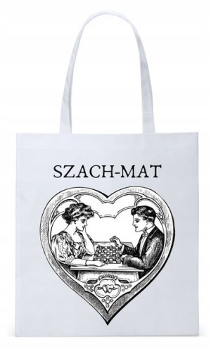 Torba Biała Eco Shopper Dla Szachisty Prezent