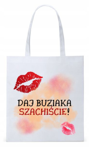 Torba Biała Eco Shopper Dla Szachisty Prezent