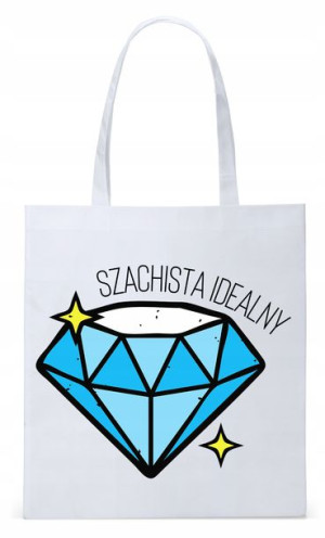 Torba Biała Eco Shopper Dla Szachisty Prezent