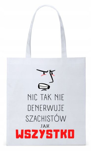 Torba Biała Eco Shopper Dla Szachisty Prezent