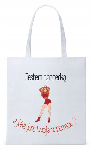 Torba Biała Eco Shopper Dla Tancerki Prezent