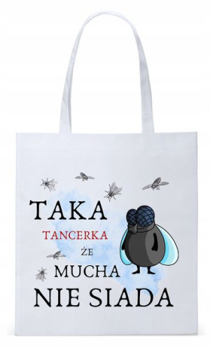 Torba Biała Eco Shopper Dla Tancerki Prezent