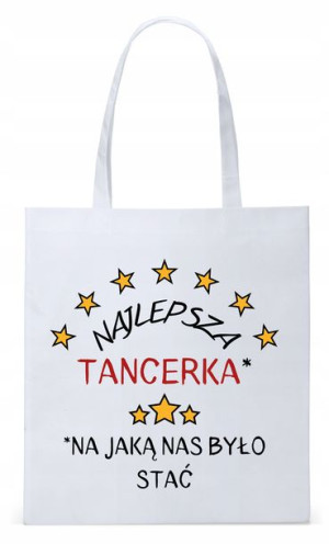 Torba Biała Eco Shopper Dla Tancerki Prezent