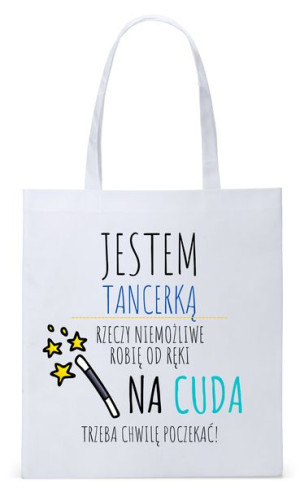 Torba Biała Eco Shopper Dla Tancerki Prezent
