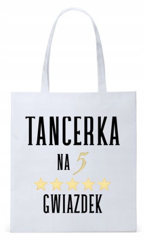 Torba Biała Eco Shopper Dla Tancerki Prezent