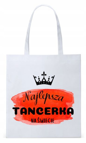 Torba Biała Eco Shopper Dla Tancerki Prezent