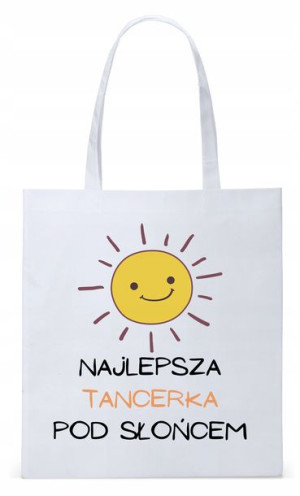 Torba Biała Eco Shopper Dla Tancerki Prezent