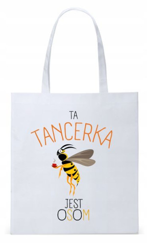 Torba Biała Eco Shopper Dla Tancerki Prezent