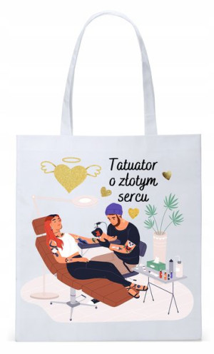 Torba Biała Eco Shopper Dla Tatuażysty Prezent