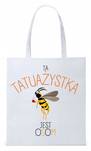 Torba Biała Eco Shopper Dla Tatuażysty Prezent