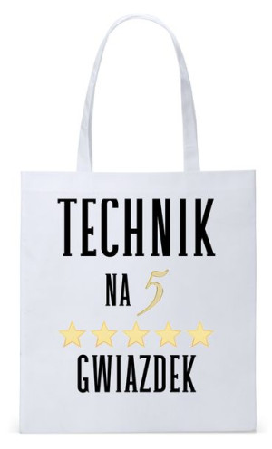 Torba Biała Eco Shopper Dla Technika Prezent