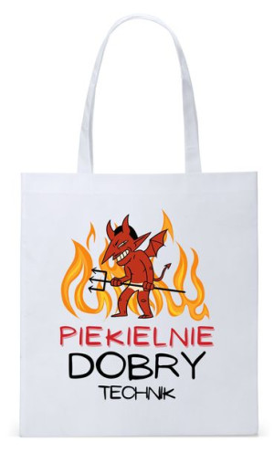 Torba Biała Eco Shopper Dla Technika Prezent