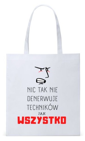 Torba Biała Eco Shopper Dla Technika Prezent
