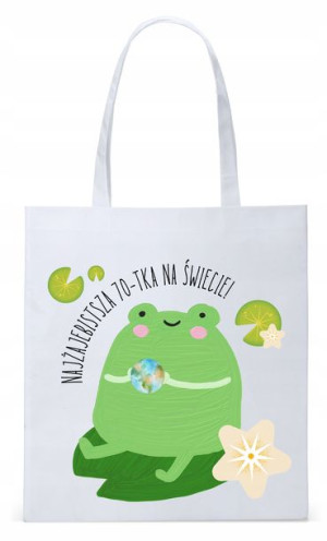 Torba Biała Eco Shopper Na Urodziny 70 70te 70-te